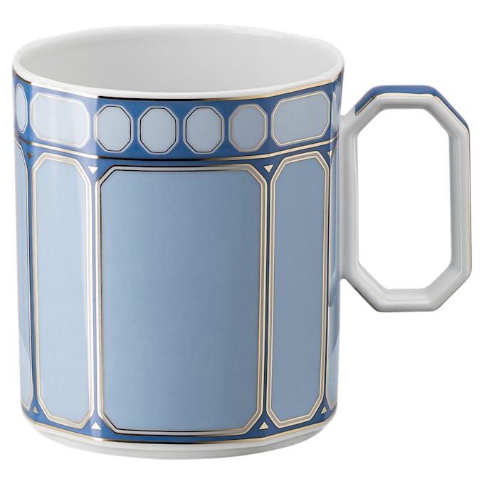 Signum-krus med låg, porcelæn, blå Signum-krus med låg, porcelæn, blå