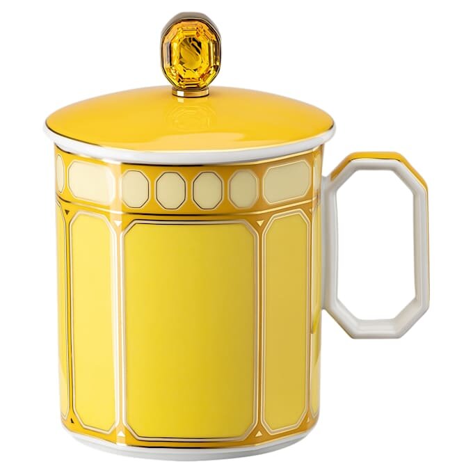 Signum-krus med låg, porcelæn, gul Signum-krus med låg, porcelæn, gul
