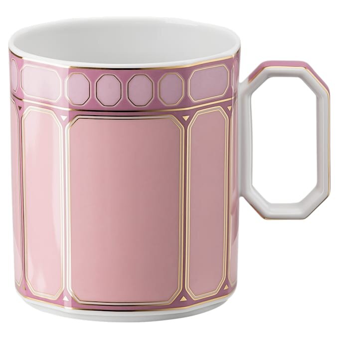 Signum-krus med låg, porcelæn, lyserød Signum-krus med låg, porcelæn, lyserød