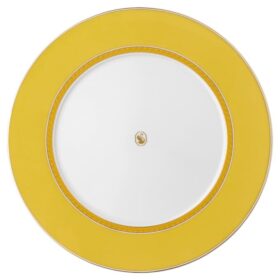 Signum middagstallerken i porcelæn, gul