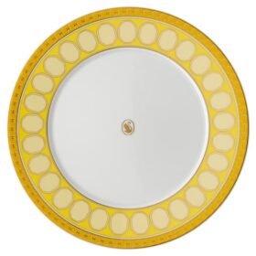 Signum middagstallerken i porcelæn, gul