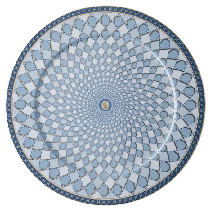 Signum serveringsplade i porcelæn, stor, blå Signum serveringsplade i porcelæn, stor, blå