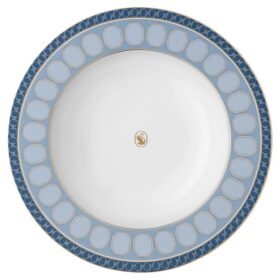 Signum suppetallerken i porcelæn, blå