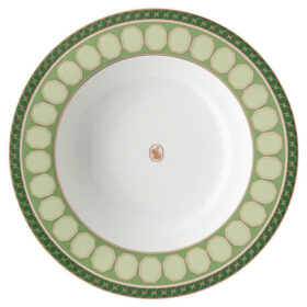 Signum suppetallerken i porcelæn, grøn