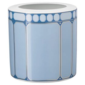 Signum-vase i porcelæn, bred, blå