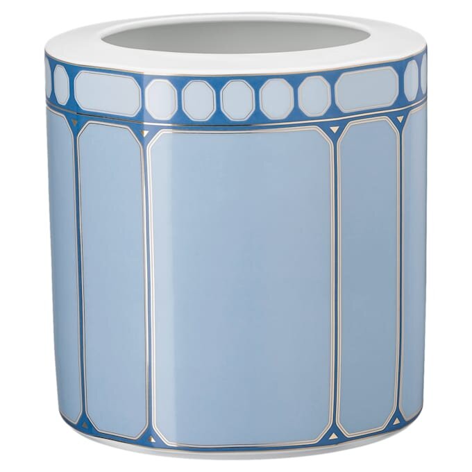 Signum-vase i porcelæn, bred, blå Signum-vase i porcelæn, bred, blå
