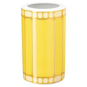 Signum-vase i porcelæn, gul