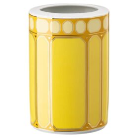 Signum-vase i porcelæn, mellemstor, gul
