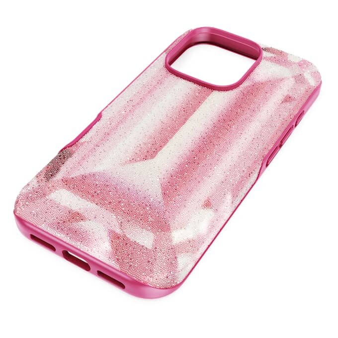 Smartphone-etui med krystalprint-motiv, iPhone® 16 Pro, lyserød Smartphone-etui med krystalprint-motiv, iPhone® 16 Pro, lyserød