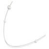 Snake Strandage Crystal Pearl, blandede slibninger, Slangens år, hvid, rhodineret