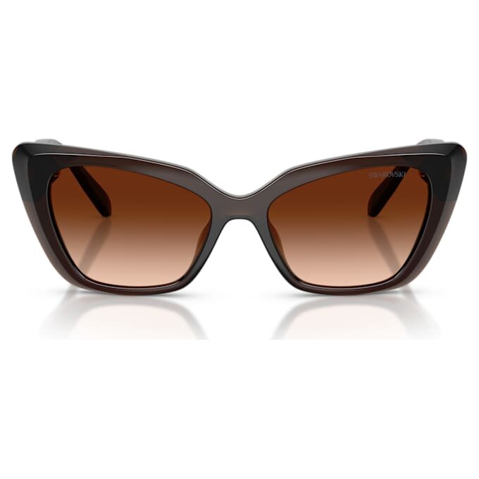 Solbriller i Cat-Eye-form, Sk6047, mørkebrune Solbriller i Cat-Eye-form, Sk6047, mørkebrune