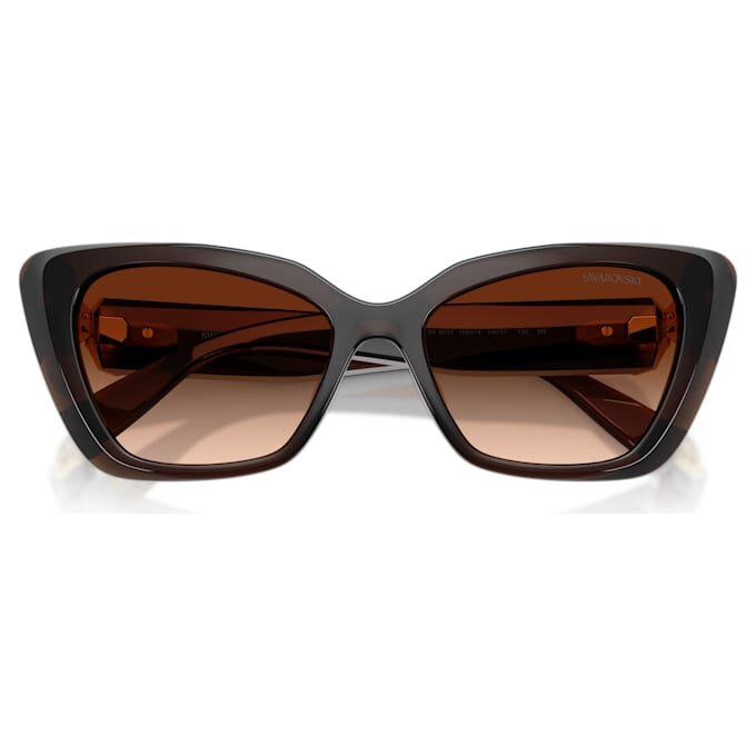 Solbriller i Cat-Eye-form, Sk6047, mørkebrune Solbriller i Cat-Eye-form, Sk6047, mørkebrune