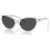 Solbriller i Cat-Eye-form, Sk7025, sølvfarvet Solbriller i Cat-Eye-form, Sk7025, sølvfarvet
