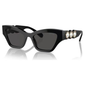 Solbriller i Cat-Eye-form, sort