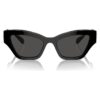 Solbriller i Cat-Eye-form, sort