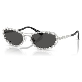 Solbriller i oval form, 2-i-1 clip-on, Sk7044, sølvfarvet