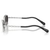 Solbriller i oval form, 2-i-1 clip-on, Sk7044, sølvfarvet Solbriller i oval form, 2-i-1 clip-on, Sk7044, sølvfarvet