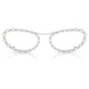 Solbriller i oval form, 2-i-1 clip-on, Sk7044, sølvfarvet Solbriller i oval form, 2-i-1 clip-on, Sk7044, sølvfarvet