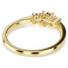 Stilla Attract-ring, rundslibet, hvid, forgyldt