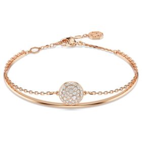 Sublima armring, hvid, rosaguldbelagt