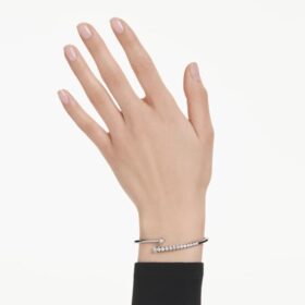 Sublima armring, hvid, rutheniumbelagt