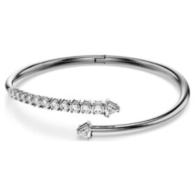 Sublima armring, hvid, rutheniumbelagt