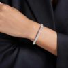 Sublima armring Snow Pavé, hvid, rhodineret Sublima armring Snow Pavé, hvid, rhodineret
