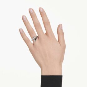 Sublima åben ring med blandede slibninger, hvid, rutheniumbelagt Sublima åben ring med blandede slibninger, hvid, rutheniumbelagt