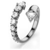 Sublima åben ring med blandede slibninger, hvid, rutheniumbelagt Sublima åben ring med blandede slibninger, hvid, rutheniumbelagt