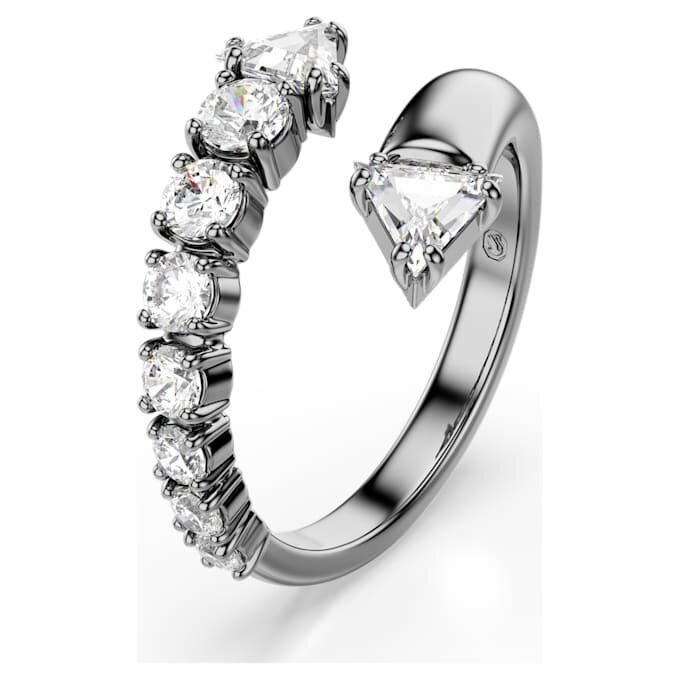 Sublima åben ring med blandede slibninger, hvid, rutheniumbelagt Sublima åben ring med blandede slibninger, hvid, rutheniumbelagt