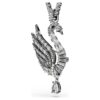 Svanependant og broche, hvid, rutheniumbelagt Svanependant og broche, hvid, rutheniumbelagt