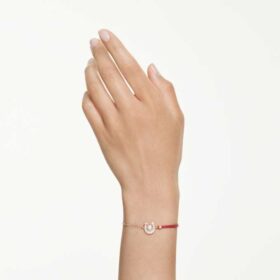 Symbolica-armbånd med krystalperle, pavé, hestesko, hvid, rosaguldbelagt Symbolica-armbånd med krystalperle, pavé, hestesko, hvid, rosaguldbelagt