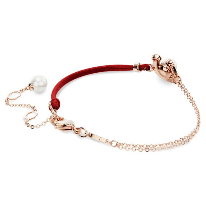 Symbolica-armbånd med krystalperle, pavé, hestesko, hvid, rosaguldbelagt Symbolica-armbånd med krystalperle, pavé, hestesko, hvid, rosaguldbelagt
