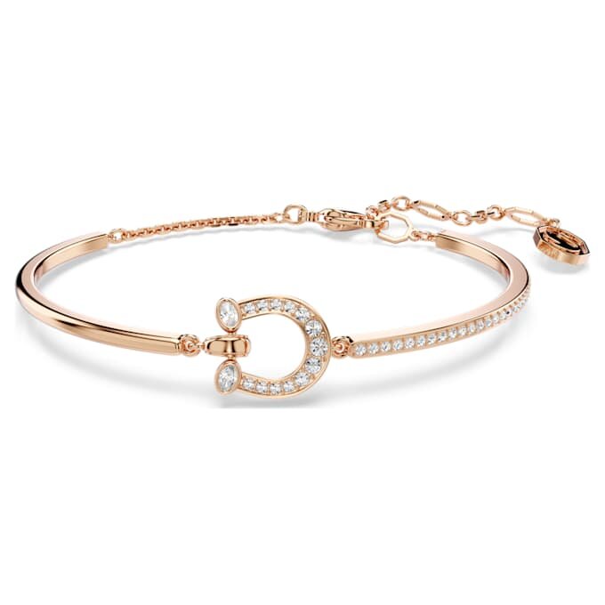Symbolica armring med pavé, hestesko, hvid, rosaguldbelagt Symbolica armring med pavé, hestesko, hvid, rosaguldbelagt