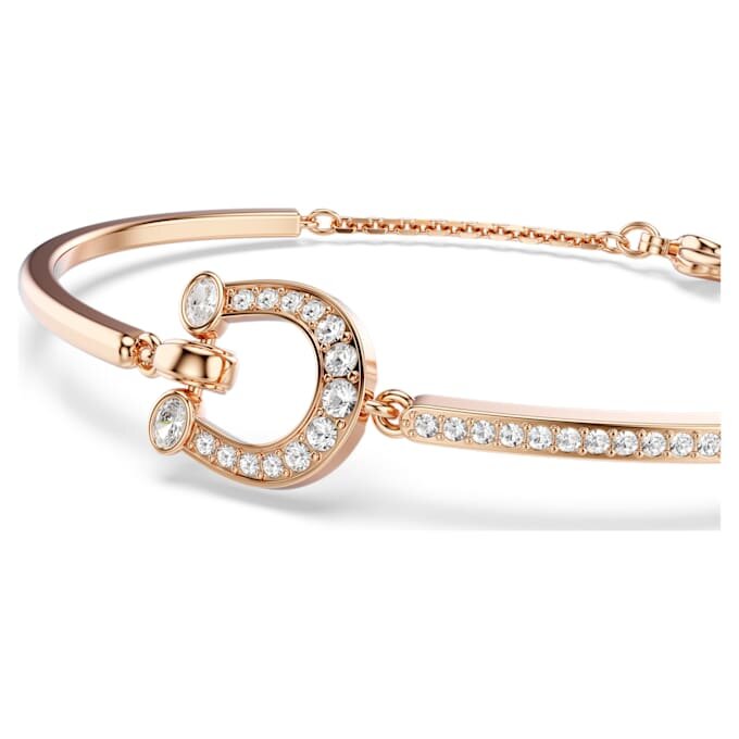 Symbolica armring med pavé, hestesko, hvid, rosaguldbelagt Symbolica armring med pavé, hestesko, hvid, rosaguldbelagt