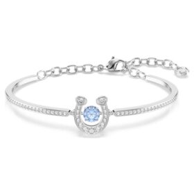 Symbolica armring, rundslibet, pavé, hestesko, blå, rhodiumbelagt Symbolica armring, rundslibet, pavé, hestesko, blå, rhodiumbelagt