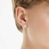 Symbolica øreringe med krystalperle, pavé, hestesko, hvid, rosaguldbelagt Symbolica øreringe med krystalperle, pavé, hestesko, hvid, rosaguldbelagt