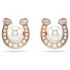 Symbolica øreringe med krystalperle, pavé, hestesko, hvid, rosaguldbelagt Symbolica øreringe med krystalperle, pavé, hestesko, hvid, rosaguldbelagt
