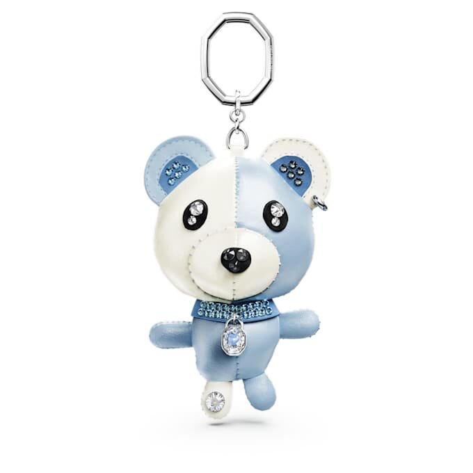 Teddy-taskevedhæng, bjørn, blå, rhodiumbelagt Teddy-taskevedhæng, bjørn, blå, rhodiumbelagt