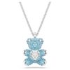 Teddybjørn-vedhæng, blå, rhodineret Teddybjørn-vedhæng, blå, rhodineret