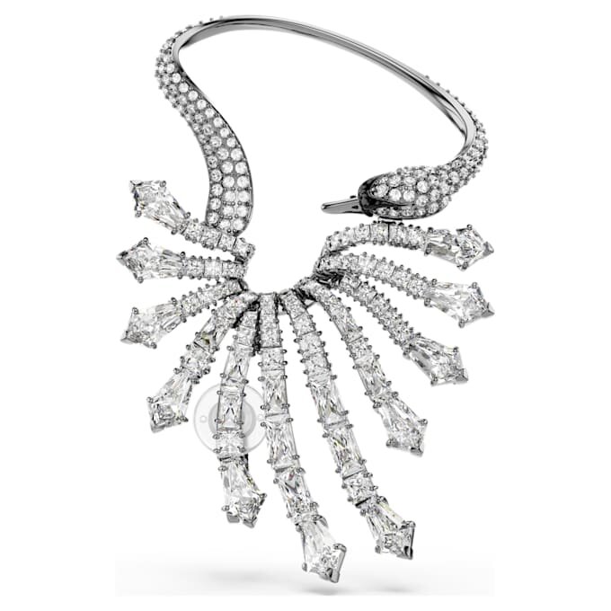 The Vienna Collection Ear Cuff Swan, hvid, rutheniumbelagt The Vienna Collection Ear Cuff Swan, hvid, rutheniumbelagt