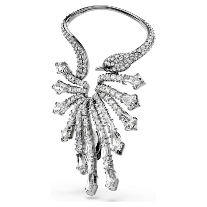The Vienna Collection Ear Cuff Swan, hvid, rutheniumbelagt The Vienna Collection Ear Cuff Swan, hvid, rutheniumbelagt