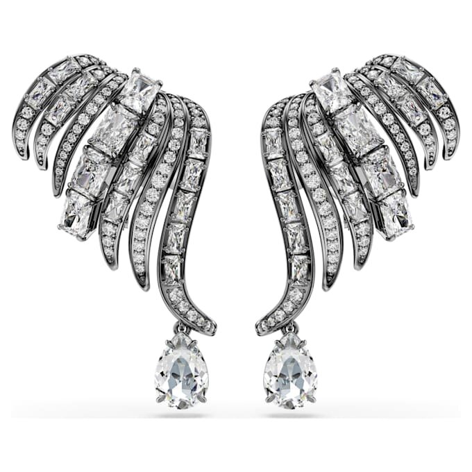The Vienna Collection ørecuffs Feather, hvid, rutheniumbelagt The Vienna Collection ørecuffs Feather, hvid, rutheniumbelagt