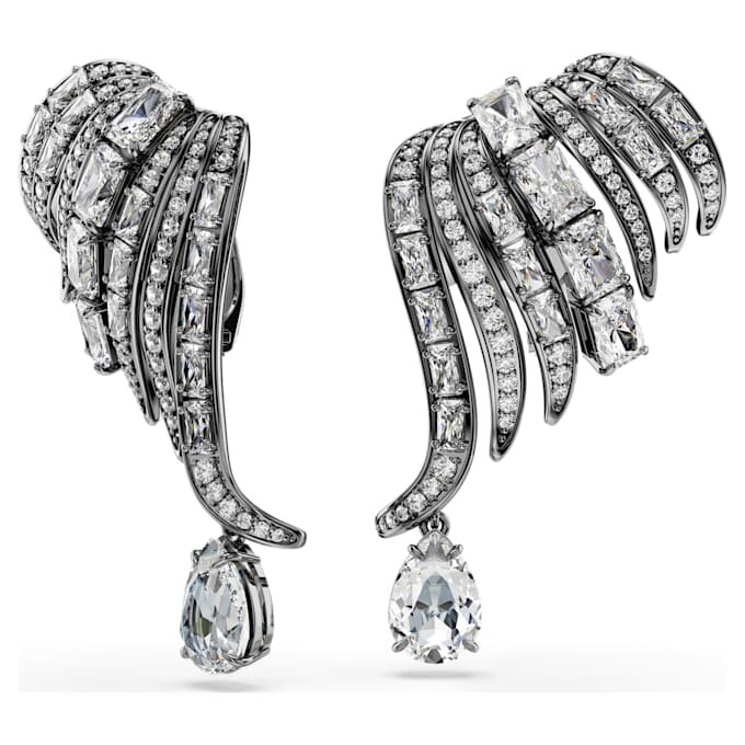 The Vienna Collection ørecuffs Feather, hvid, rutheniumbelagt The Vienna Collection ørecuffs Feather, hvid, rutheniumbelagt