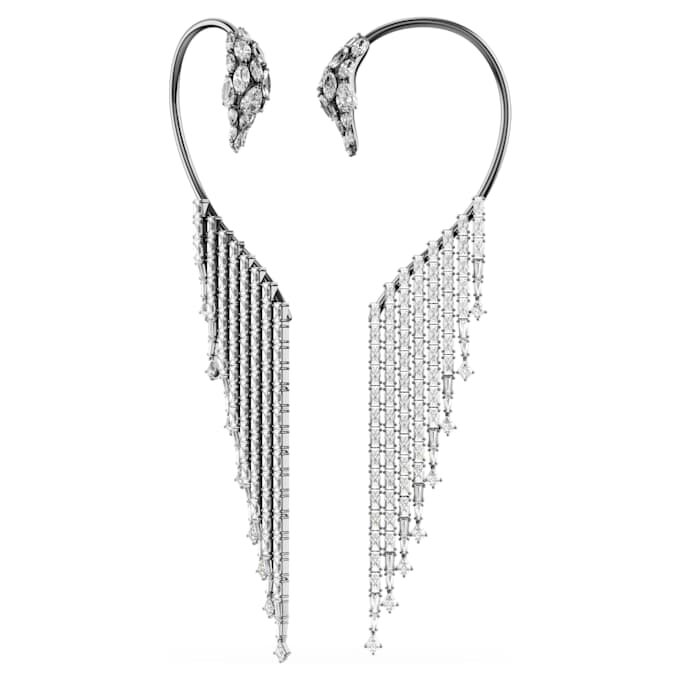 The Vienna Collection ørecuffs Swan, hvid, rutheniumbelagt The Vienna Collection ørecuffs Swan, hvid, rutheniumbelagt