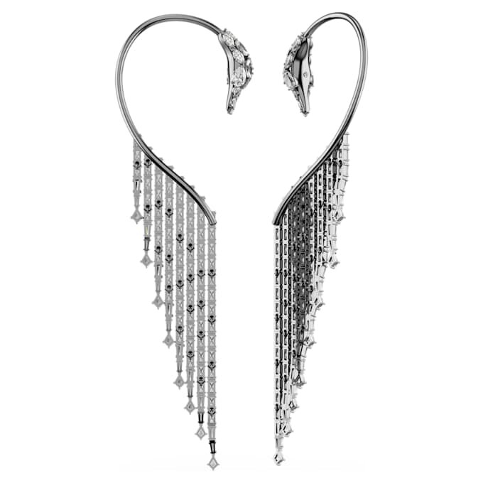 The Vienna Collection ørecuffs Swan, hvid, rutheniumbelagt The Vienna Collection ørecuffs Swan, hvid, rutheniumbelagt