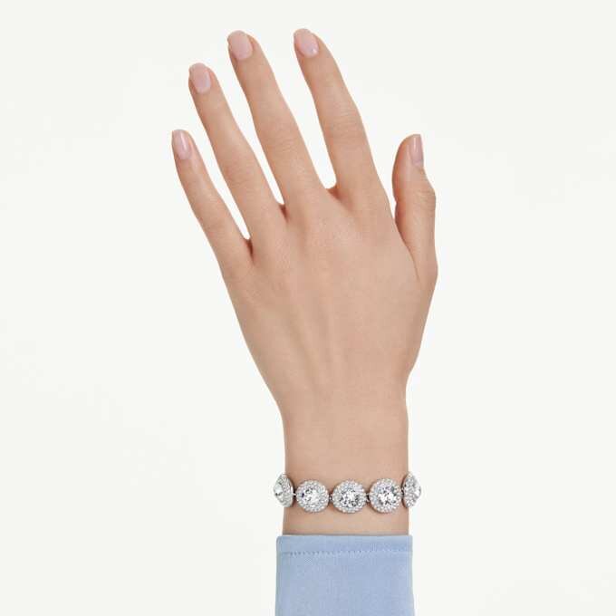 Una Angelic armbånd, hvidt, rhodiumbelagt Una Angelic armbånd, hvidt, rhodiumbelagt