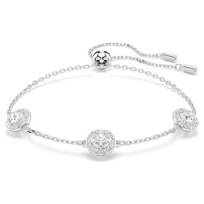 Una Angelic-armbånd med runde, dobbeltsidede motiver, hvidt, rhodiumbelagt Una Angelic-armbånd med runde, dobbeltsidede motiver, hvidt, rhodiumbelagt