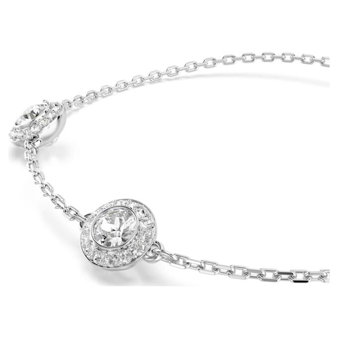 Una Angelic-armbånd med runde, dobbeltsidede motiver, hvidt, rhodiumbelagt Una Angelic-armbånd med runde, dobbeltsidede motiver, hvidt, rhodiumbelagt
