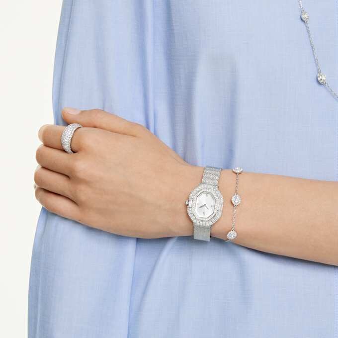 Una Angelic-armbånd med runde, dobbeltsidede motiver, hvidt, rhodiumbelagt Una Angelic-armbånd med runde, dobbeltsidede motiver, hvidt, rhodiumbelagt